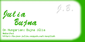 julia bujna business card