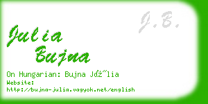 julia bujna business card